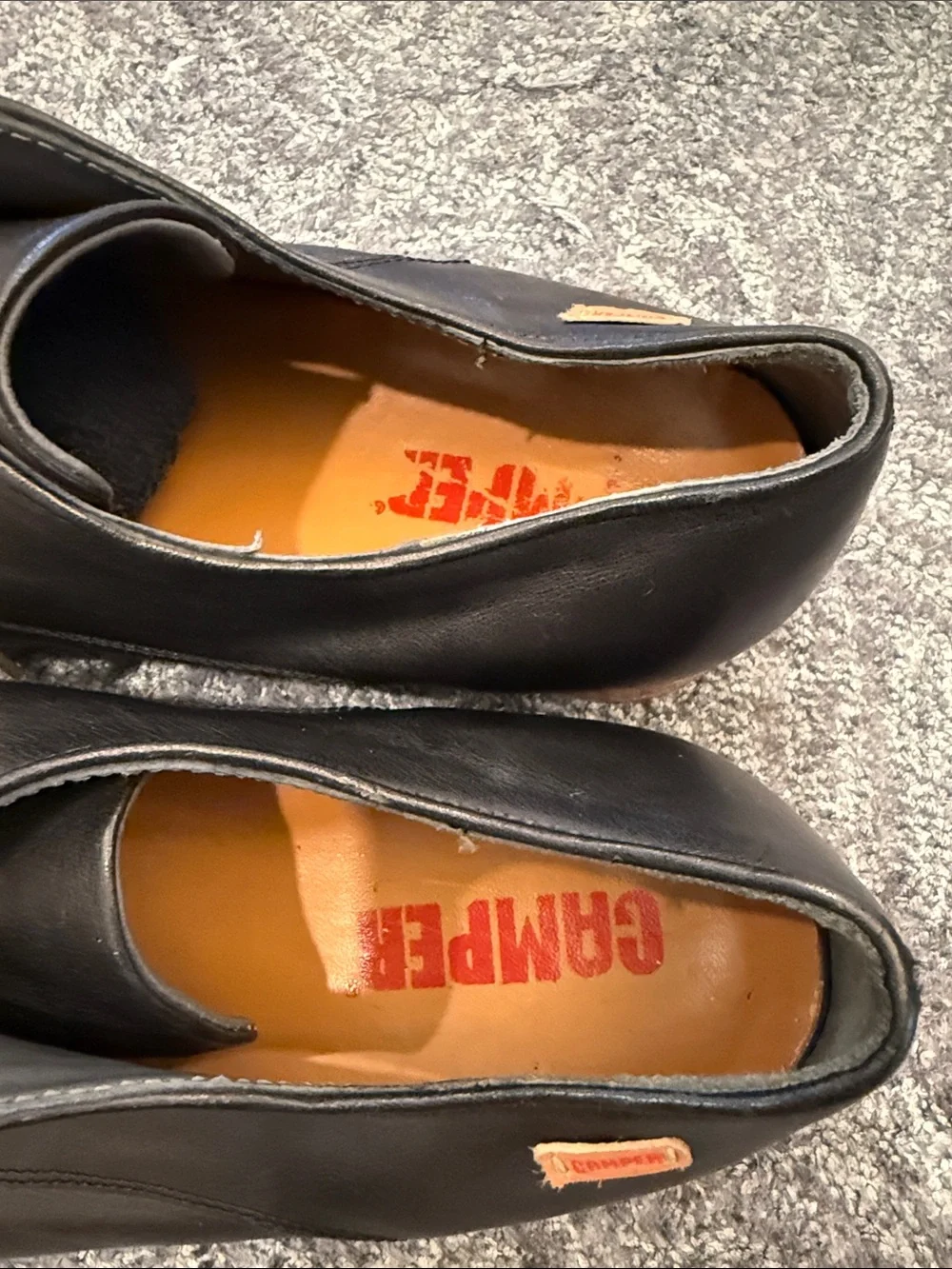 Camper Woodie Black Leather Derby Oxfords Shoes Size 44 US 11